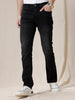 Black Straight Fit Faded Jeans