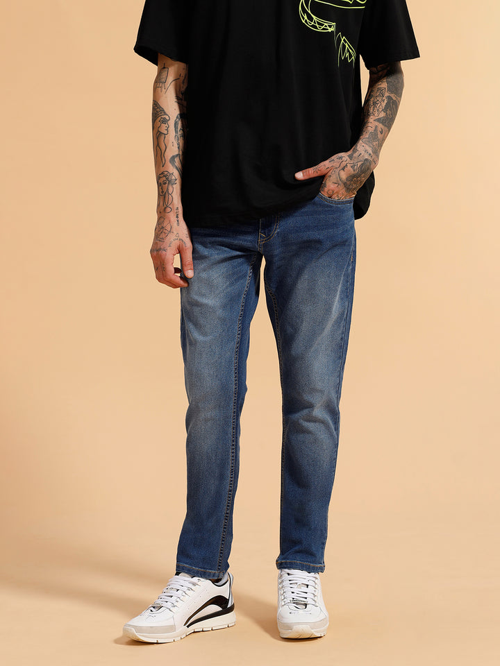 Heavy Fade Slim Fit Jeans | Blue