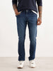 Washed Slim Fit Denim Jeans | Dark Blue