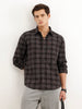 Classic Slim Fit Checkered Shirt  | Black