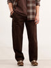 Loose Fit Solid Trouser  | Brown