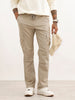 Solid Straight Fit Cargo Trouser | Beige