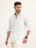 Slim Fit Striped Shirt | White