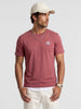 Solid Placement Printed T-Shirt | Pink