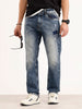 Relaxed Fit Distressed Denim Jeans | Light Blue