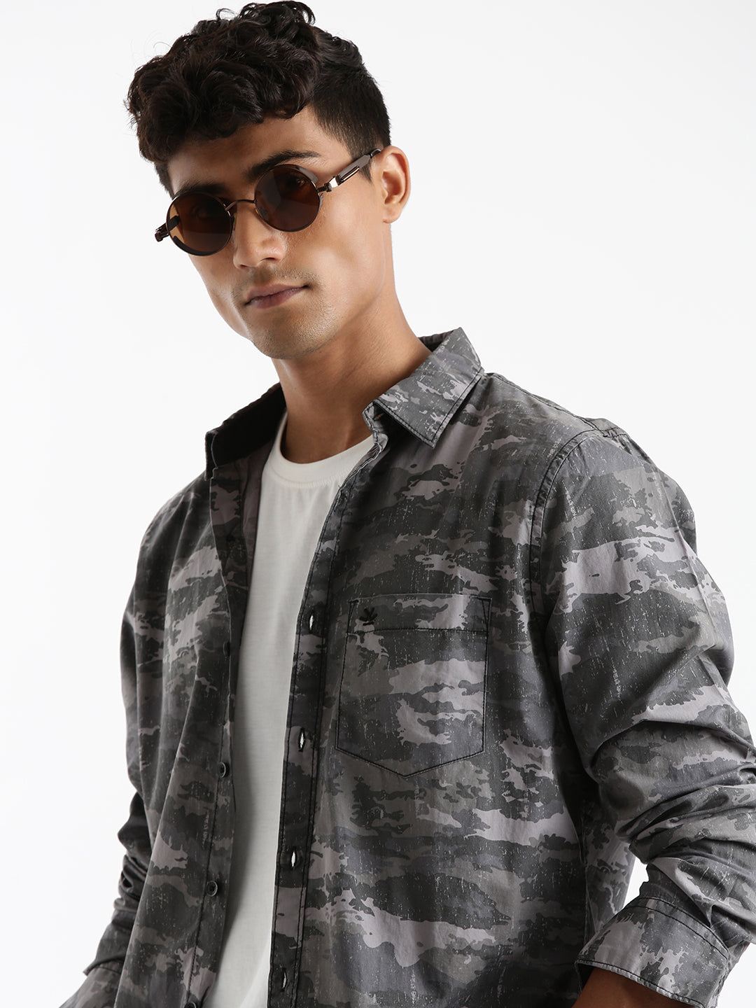 AOP Camo Slim Fit Shirt