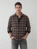 Classic Regular Fit Checkered Shirt | Brown