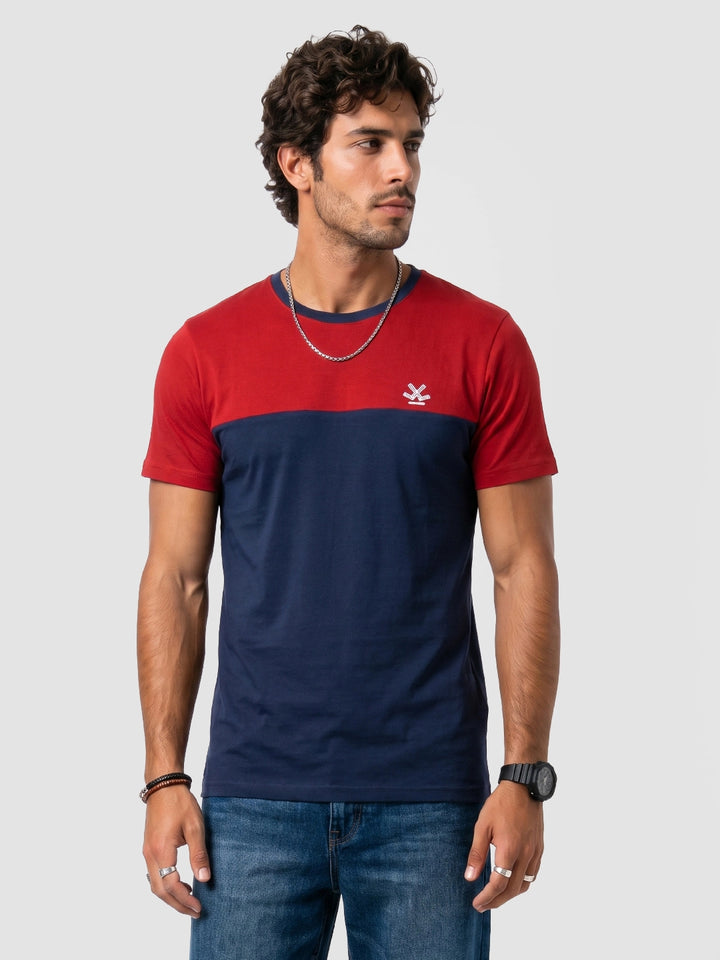 Casual Cut & Sew T-Shirt | Navy Blue