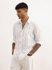 Regular Fit Striped Full Sleeve Shirt | White