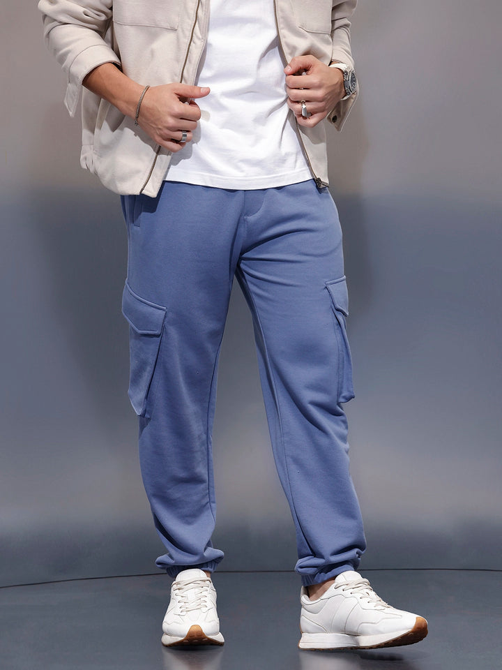 Casual Utility Pocket Joggers   |  Blue