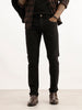 Solid Slim Fit Denim Jeans | Black