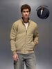 Men's Slim Fit Zip-up Nylon Jacket with Bottom Rib  |  Olive