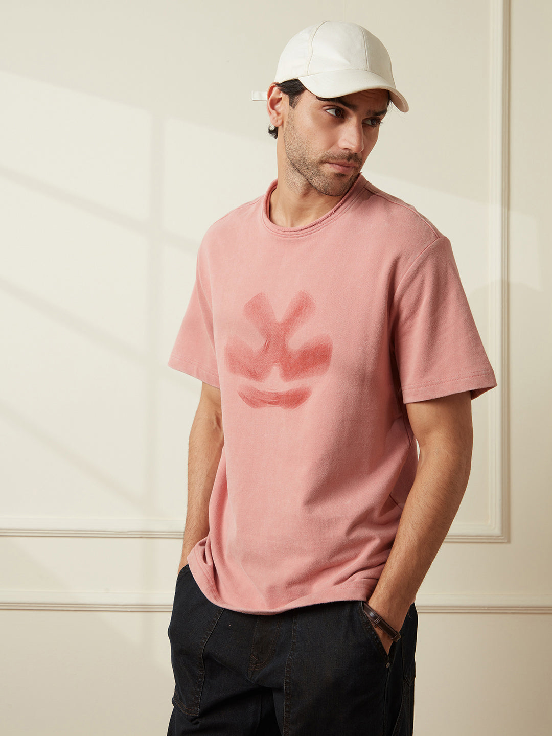 Logo Blur Washed Pink T-Shirt