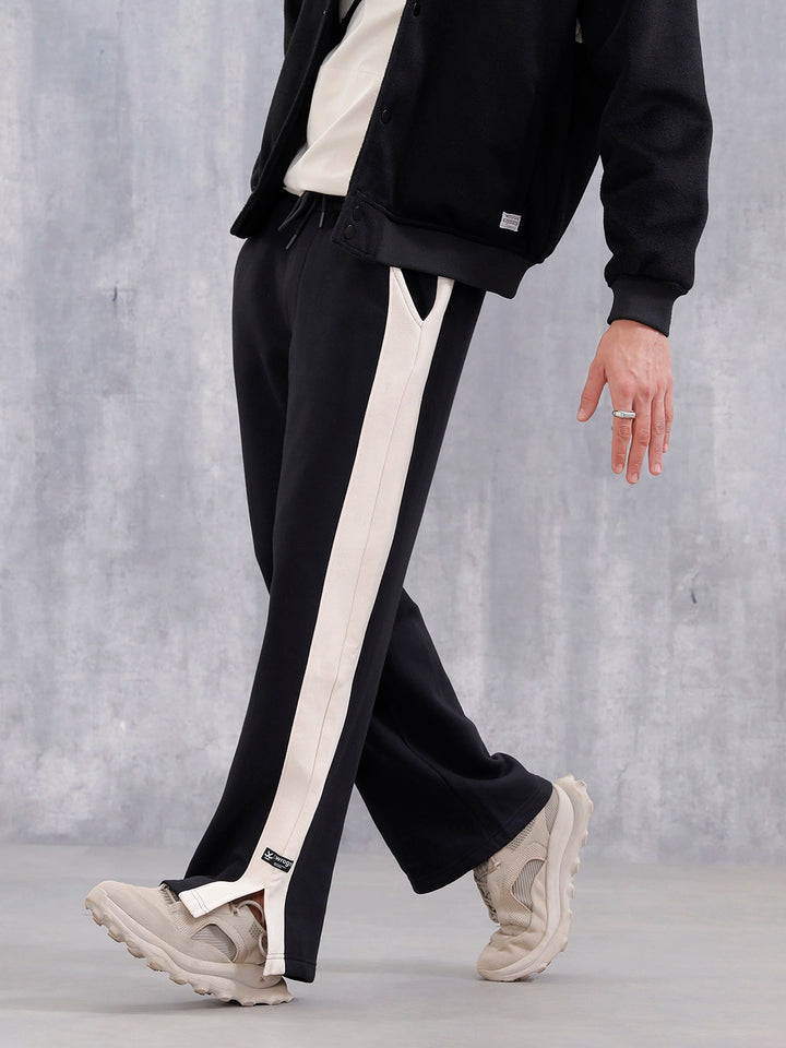 Men Oversized Fit Trackpants | Black