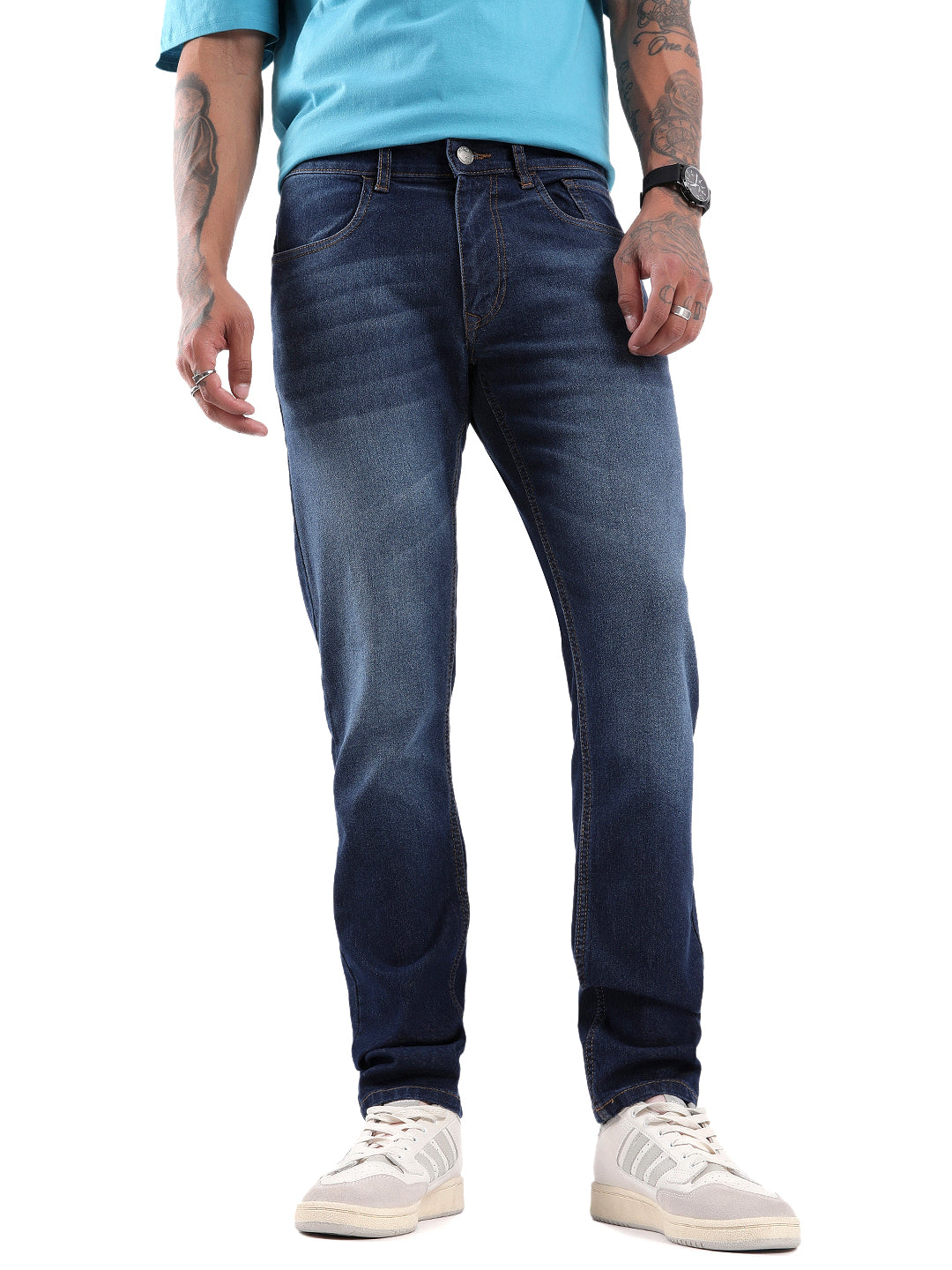 Dark Blue Slim Fit Denim Jeans