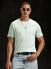 Logo Placement Printed T-Shirt | Light Green