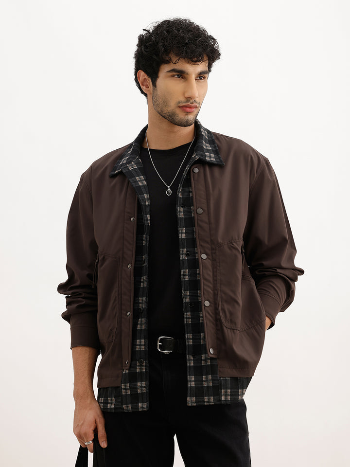 Classic Comfort Fit Shirt Lining Jacket | Brown