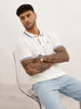 Slim Fit Tipping Collar Polo T-Shirt | Off White
