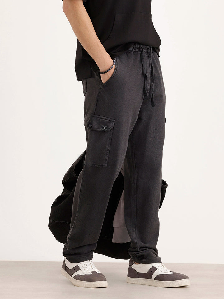 Slim Fit Knitted Jogger | Black