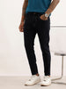 Solid Skinny Crop Contrast Stitch Denim Jeans | Dark Blue | WJN0200SC2174S