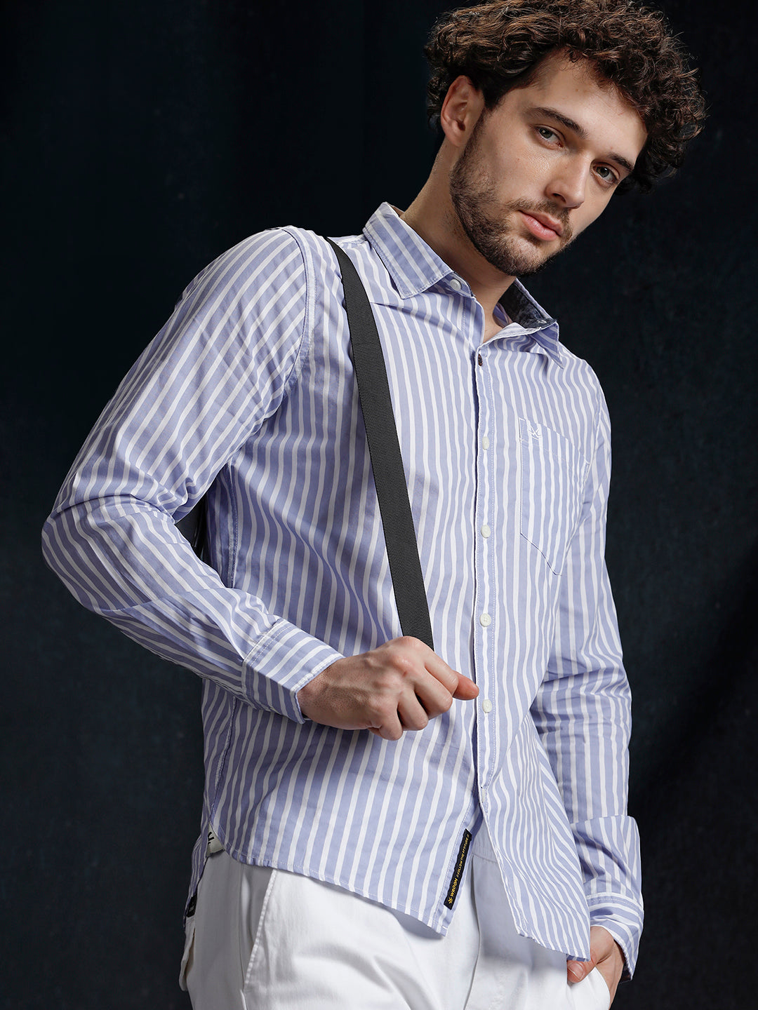 Striped Glow Casual Shirt