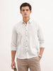 Slim Fit AOP Full Sleeved Shirt  | White