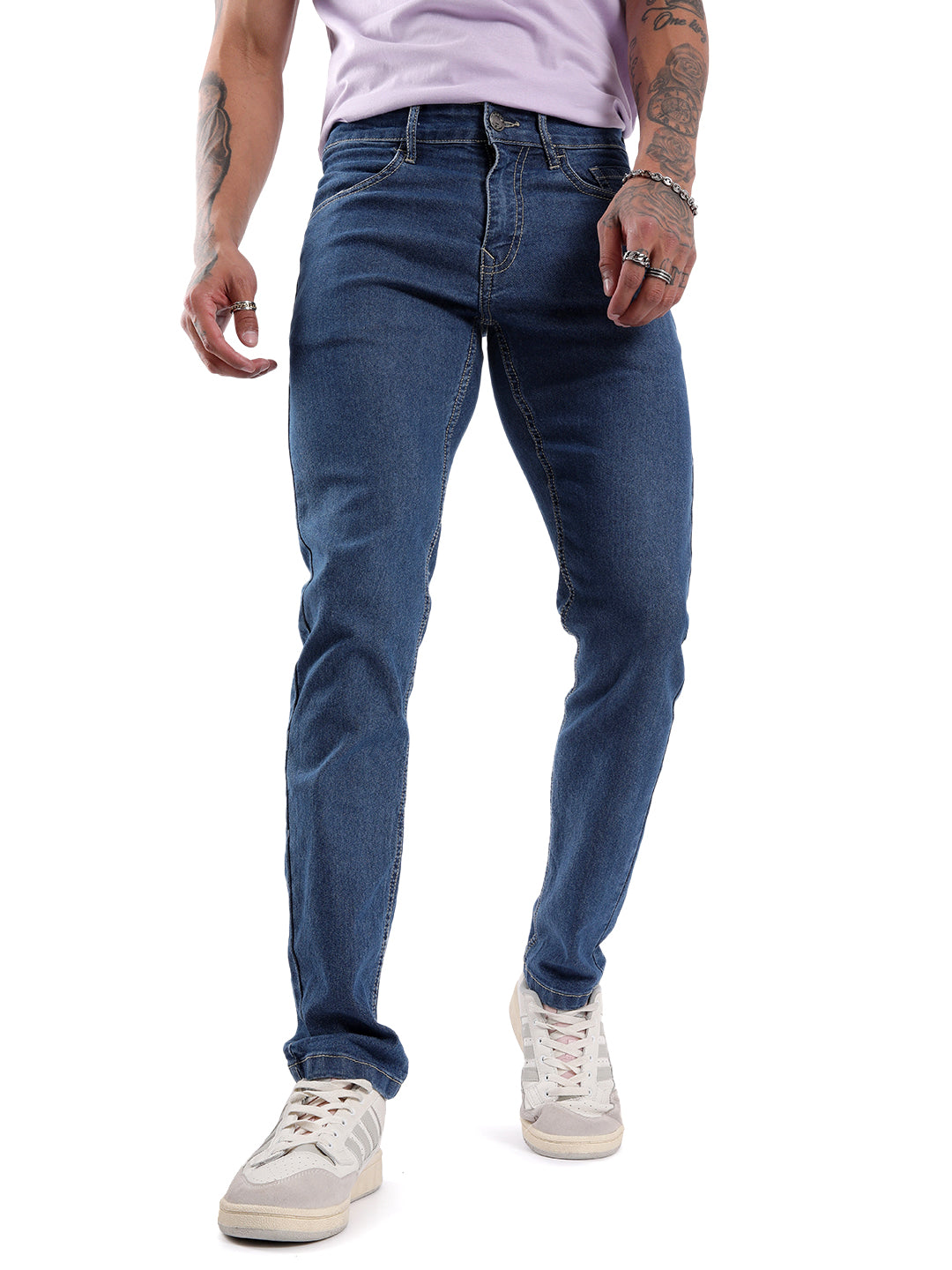 Sleek Slim Fit Light Blue Jeans