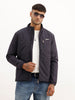 Solid Regular Fit Puffer Jacket | Navy Blue