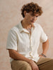 Textured Slim Fit Shirt | Off White
