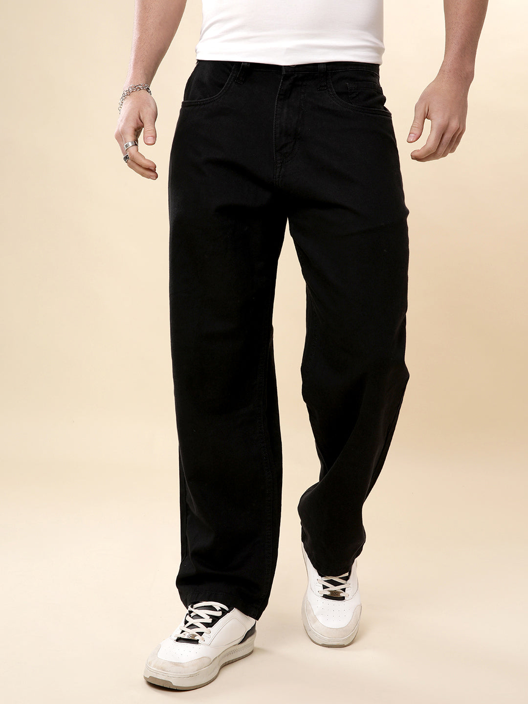 Classic Black 5 Pocket Denim Cargo