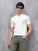 Casual Slim Fit Solid Polo T-Shirt | White