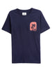 Slow Living Printed Navy T-Shirt