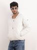 Solid Regular Fit Hooded Puffer Jacket | White