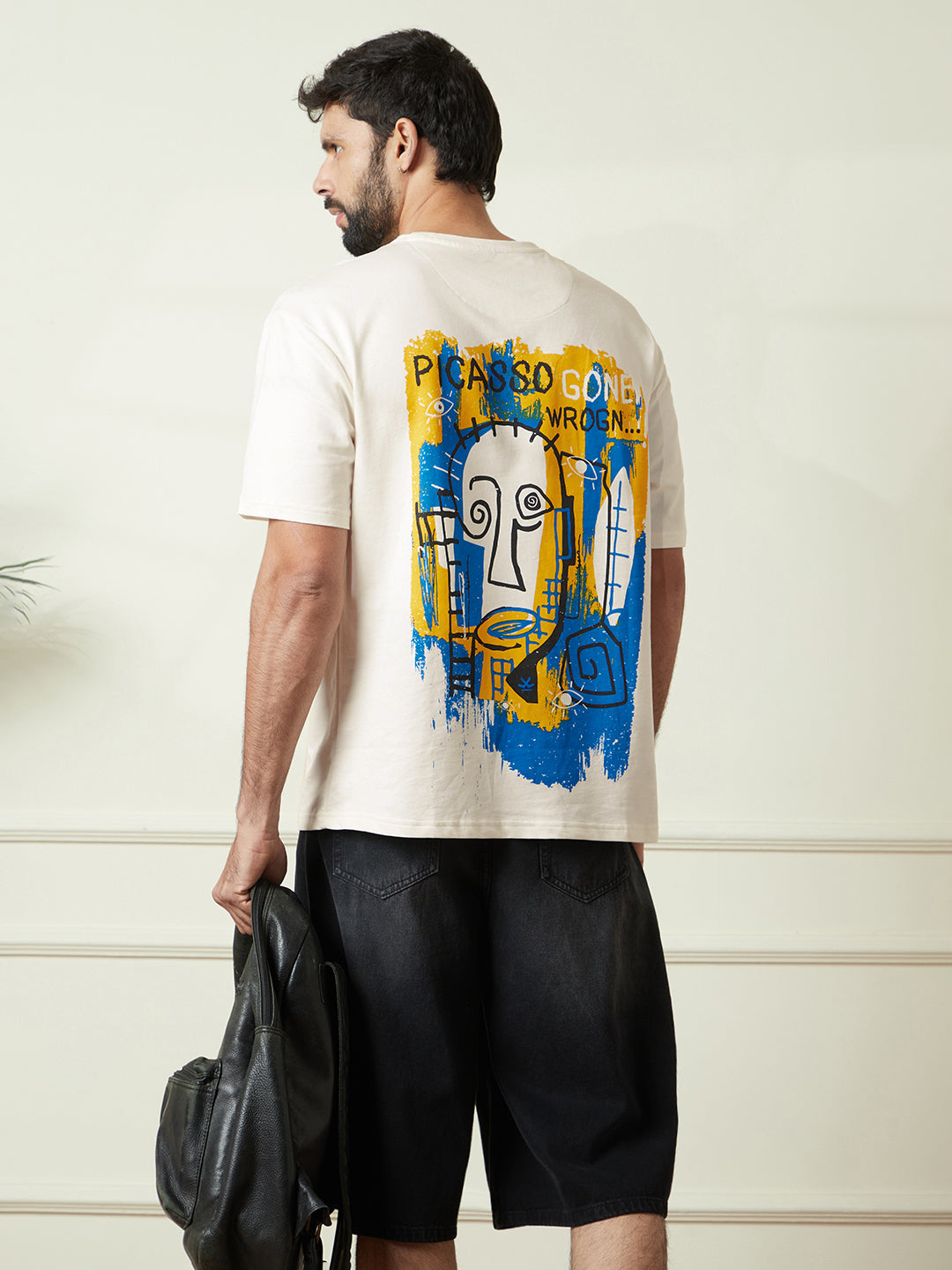 Picasso Gone Wrogn Back Printed T-Shirt