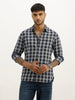 Classic Slim Fit Checkered Shirt | Grey