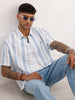 Classic Textured Stripe Shirt | Blue