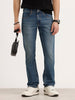 Faded Straight Fit Denim Jeans | Light Blue
