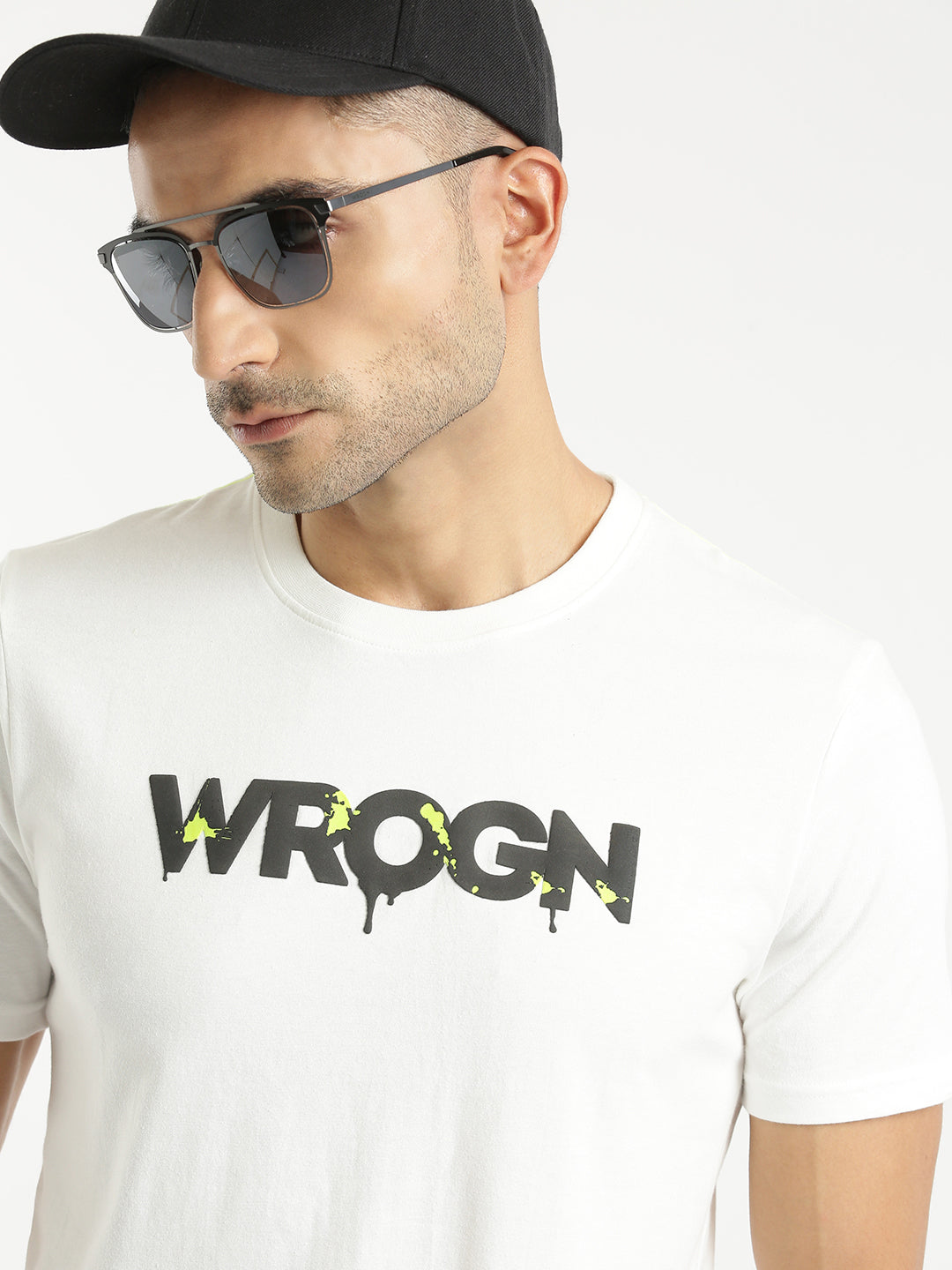 Wrogn Mix Drip Printed T-shirt