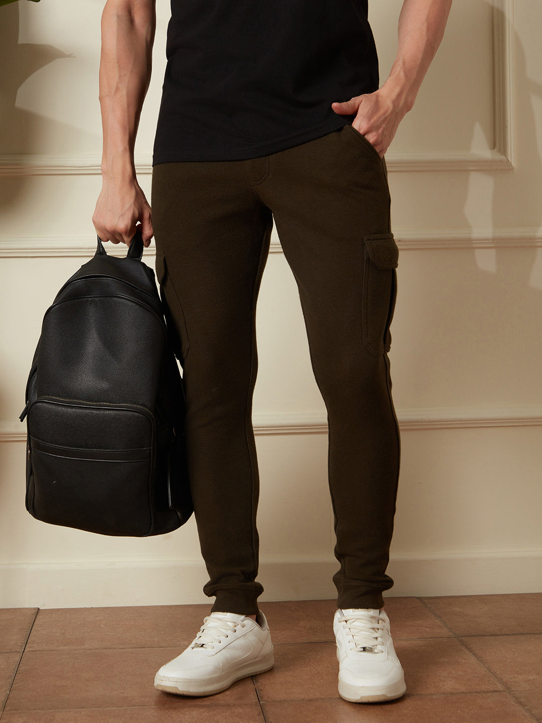 Basic Olive Cargo Joggers