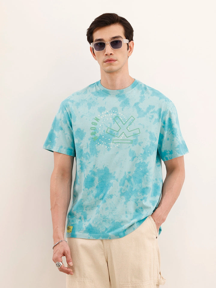 Oversized Tie & Die T-Shirt | Light Blue