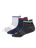 Striped Comfort Sneaker Socks Pack of 3