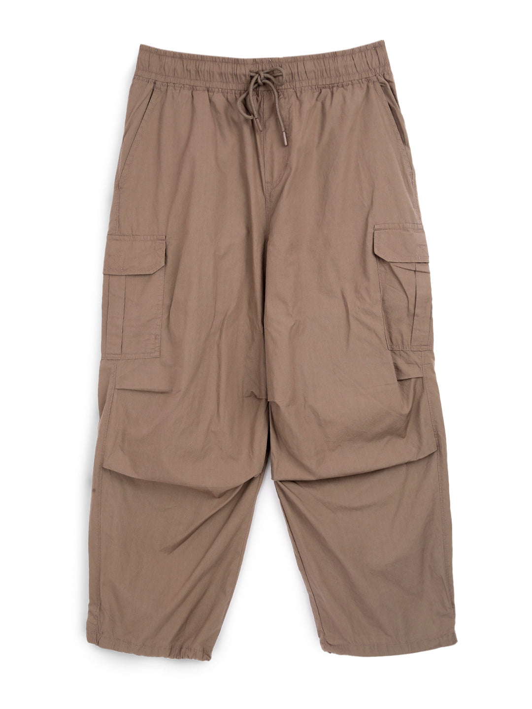 Classic Brown Loose Fit Cargo Joggers