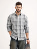 Textured Oversized Fit Double Pocket Shirt | Grey