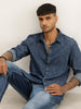 Washed Regular Fit Denim Shirt | Blue