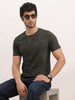 Slim Fit Placement Printed T-Shirt | Olive