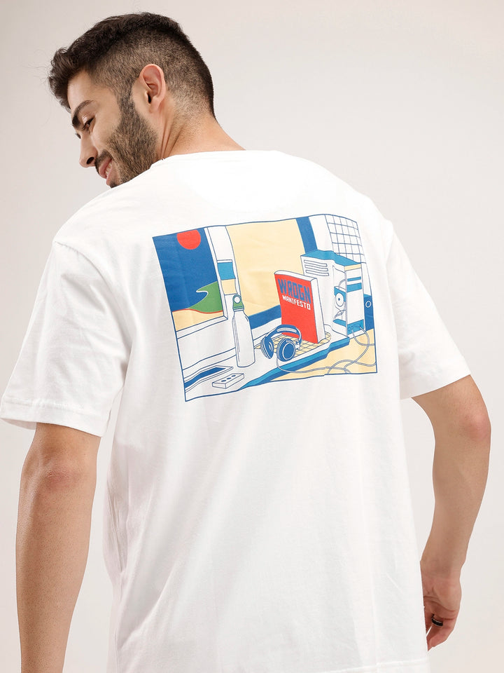 Oversized Backprinted T-Shirt | White