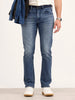 Straight Fit Faded Denim Jeans | Light Blue