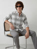 Regular Fit Checkered Shirt | Grey