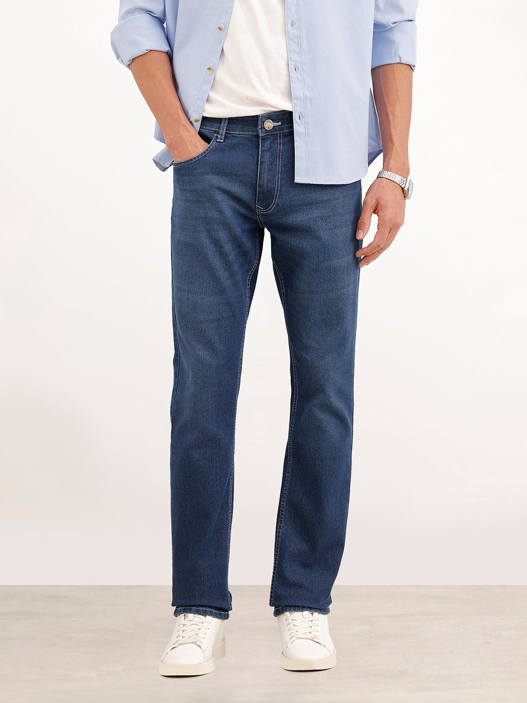Faded Slim Fit Denim Jeans | Blue | WWJN2302AZ