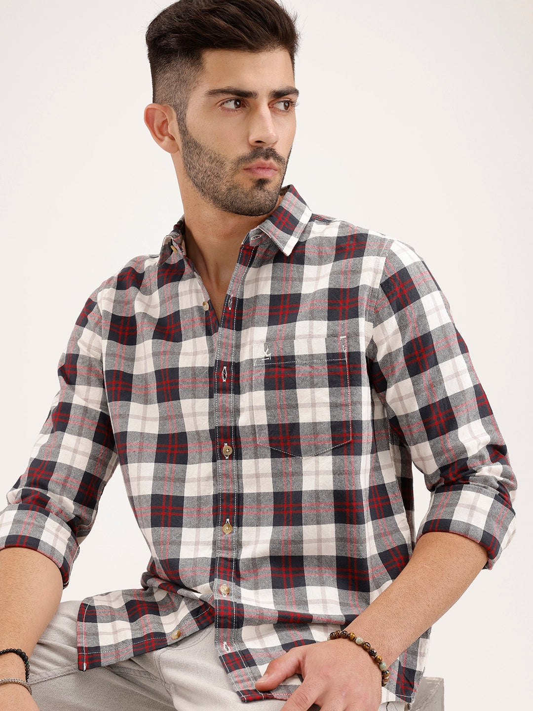 Classic Slim Fit Checkered Shirt | Multicolor